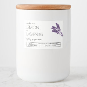 Natural Candle Black And White Product Label