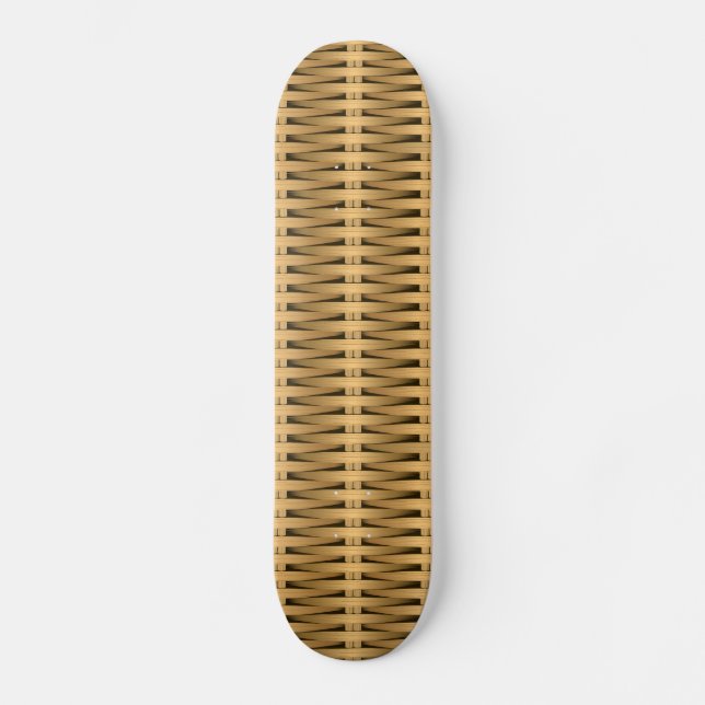 Natural cane wicker skateboard (Front)