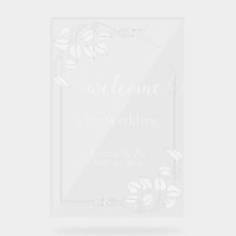 Natural Chic Wedding Acrylic Sign