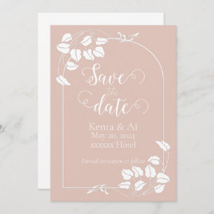 Natural Chic Wedding Save the Date Announcement