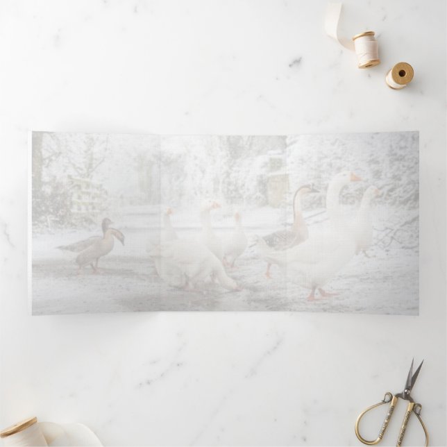 natural Christmas Tri-Fold Announcement (Inside)