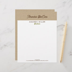 Natural Colour Classic Line Texture Custom Letterhead
