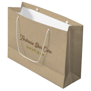 Natural Colour Classic Line Texture Large Gift Bag