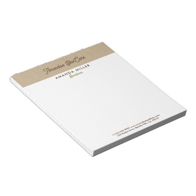 Natural Colour Classic Line Texture Notepad (Angled)