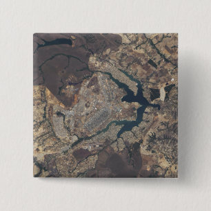 Natural-colour image of BrasÃ¯Â¿Â½lia, Brazil 15 Cm Square Badge