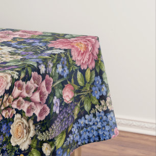 Natural Cottage Garden Blooms Tablecloth