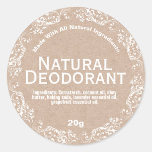 Natural Country Kraft Homemade Deodorant Labels