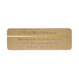 Natural Country Paper Kraft White New Adress RSVP