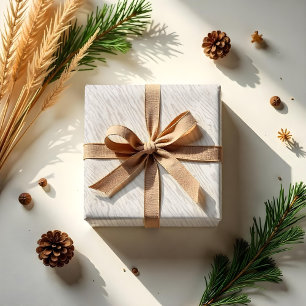 Natural Cream Beige Woodgrain Tree Texture Wrapping Paper