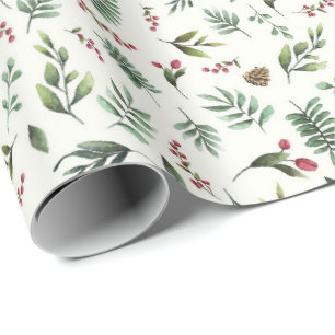 Natural Cream Nature Christmas Wrapping Paper
