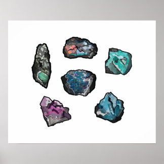 Natural Crystal Rock Collection Poster