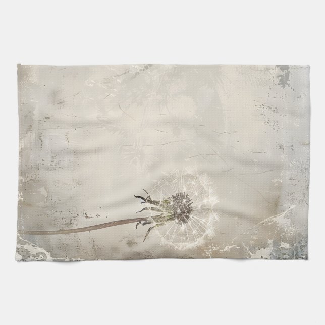 Natural Dandelion Tea Towel (Horizontal)
