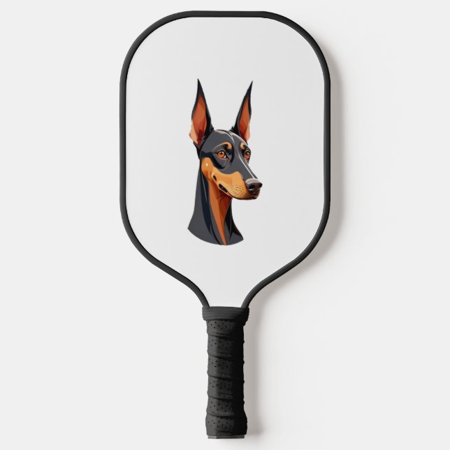 Natural Ear Doberman   Pickleball Paddle (Front)