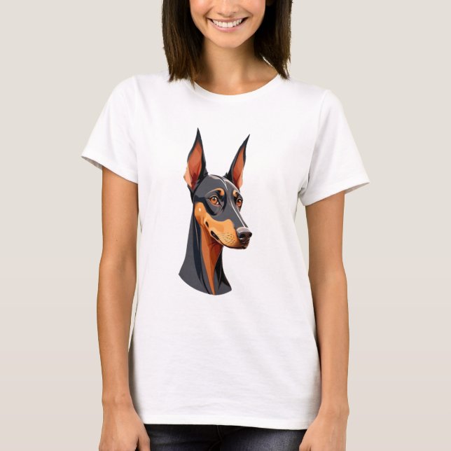 Natural Ear Doberman   T-Shirt (Front)