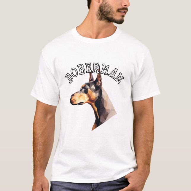 natural ear Doberman T-Shirt (Front)