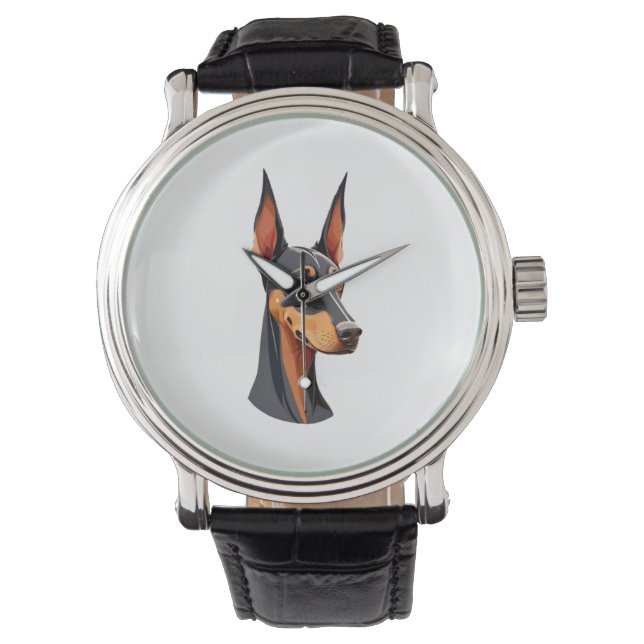 Natural Ear Doberman   Watch (Front)