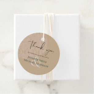 Natural Earth Rustic Woodland Fall Leaves Wedding Favour Tags