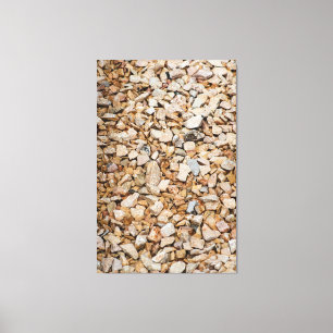 Natural Earth Tone Gravel and Stone Texture Canvas Print