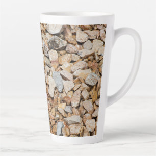 Natural Earth Tone Gravel and Stone Texture Latte Mug
