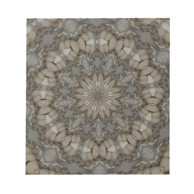 Natural Earth Tones Mandala Pattern Notepad (Front)
