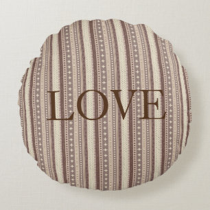 Natural Earth Tones Round Cushion