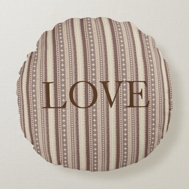 Natural Earth Tones Round Cushion (Front)