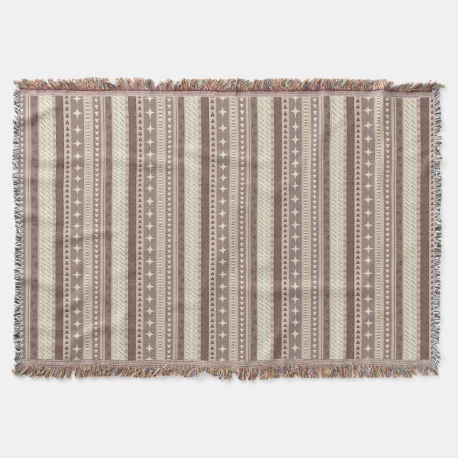 Natural Earth Tones Throw Blanket (Front)