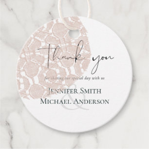 Natural Earthen Tones Abstract Wedding Favour Tags