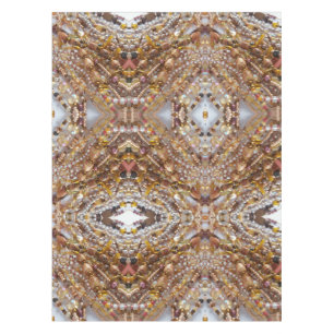 Natural Earthtones Beads Print Tablecloth
