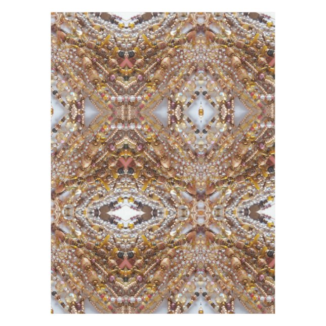 Natural Earthtones Beads Print Tablecloth (Front)