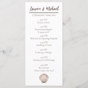 Natural Elegant Beach Seashell Flat Program Programme