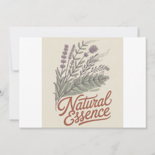 Natural Essence Vintage Botanical Wildflower Card