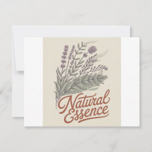 Natural Essence Vintage Botanical Wildflower Invitation