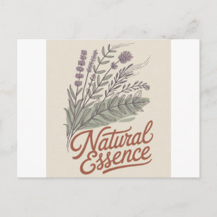 Natural Essence Vintage Botanical Wildflower Invitation Postcard