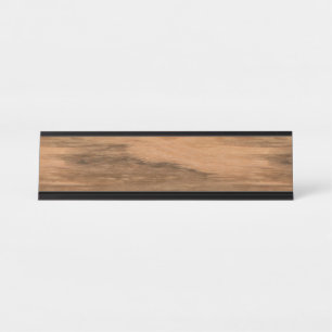 Natural Eucalyptus Wood Grain Look Desk Name Plate
