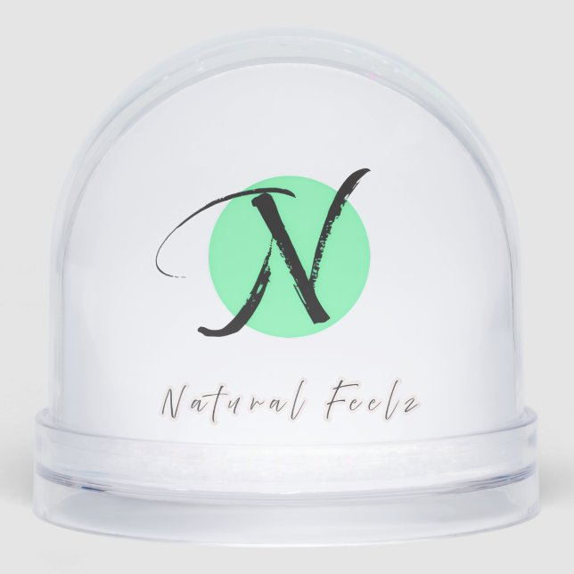 Natural Feelz Logo Snow Globe (Front)