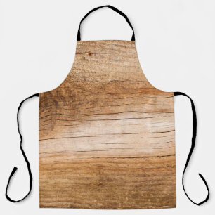 Natural fir wood: textured surface apron