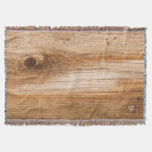 Natural fir wood: textured surface throw blanket