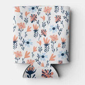 Natural floral, abstract seamless design. can cooler