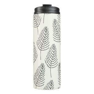 Natural Floral: Abstract White Vintage Thermal Tumbler