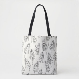 Natural Floral: Abstract White Vintage Tote Bag