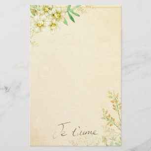 Natural Floral Stationary Paper