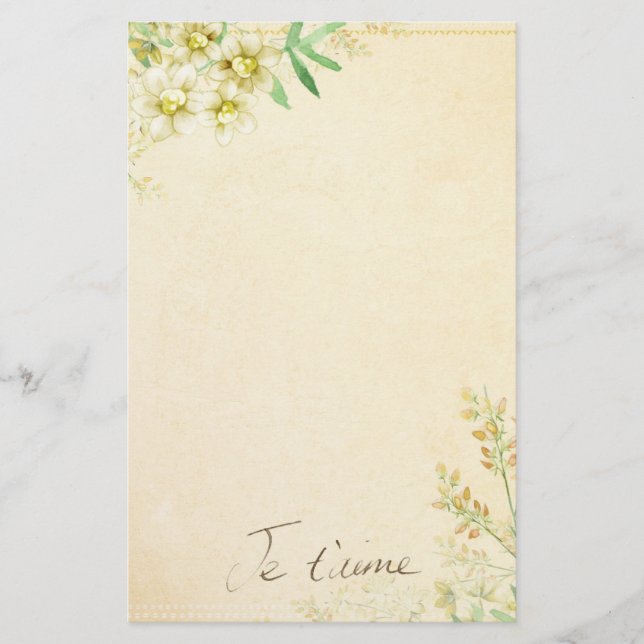Natural Floral Stationary Paper (Front)