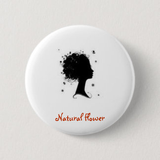 Natural Flower 6 Cm Round Badge