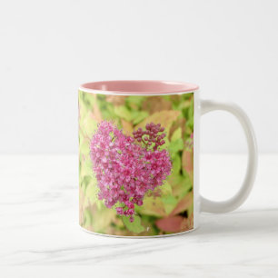 Natural Flower Heart - pierced by arrow. Two-Tone Coffee Mug