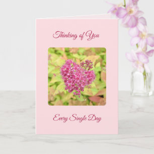 Natural Flower Heart - Thinking of You. Card