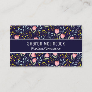 Natural Flower Illustrations Business Card