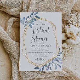 Natural Foliage   Virtual Bridal or Baby Shower Invitation