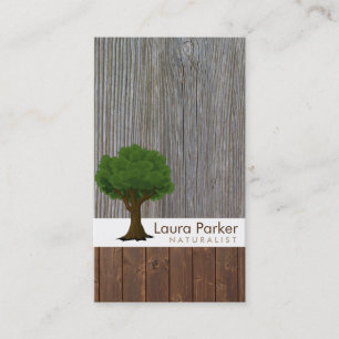 Natural Forest Gold Tree Care Landscape Lawn Business Card