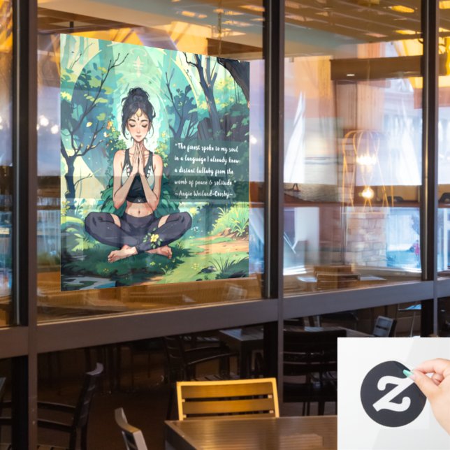 Natural Forest Yoga Meditation Reiki Master Quotes (Restaurant Window)